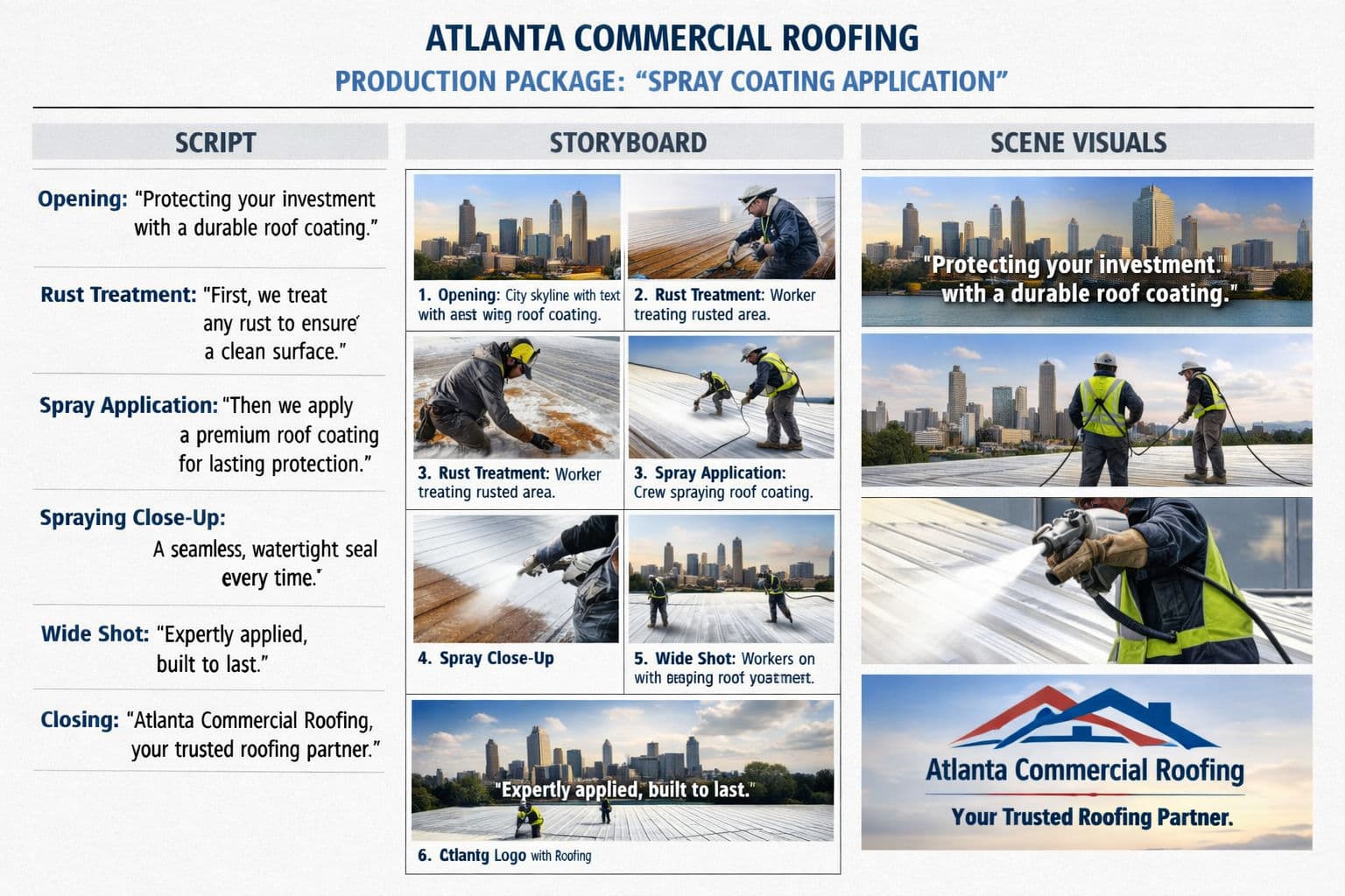 Gallery photos for Spray Applied Roof Coating for Atlanta Industrial Metal Roofs: Image #1