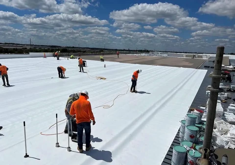 TPO Roofing System Installed on Commercial Building in Cartersville Georgia image