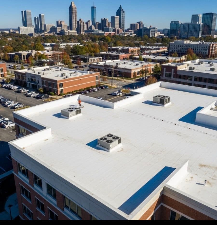 Gallery photos for 60 Mil TPO Roof Installation on Atlanta Commercial Building: Image #9