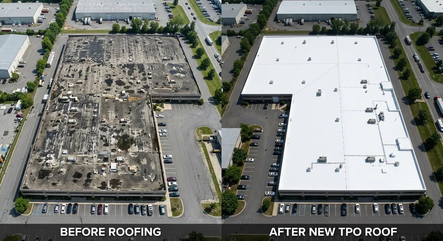 75,000 Sq. Ft. TPO Roof Replacement Done Right in Atlanta image