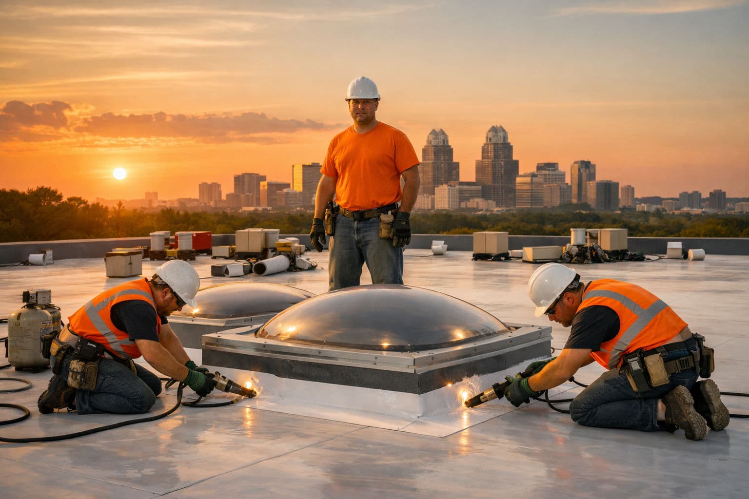 Skylight Flashing on TPO Roofs Done the Right Way image