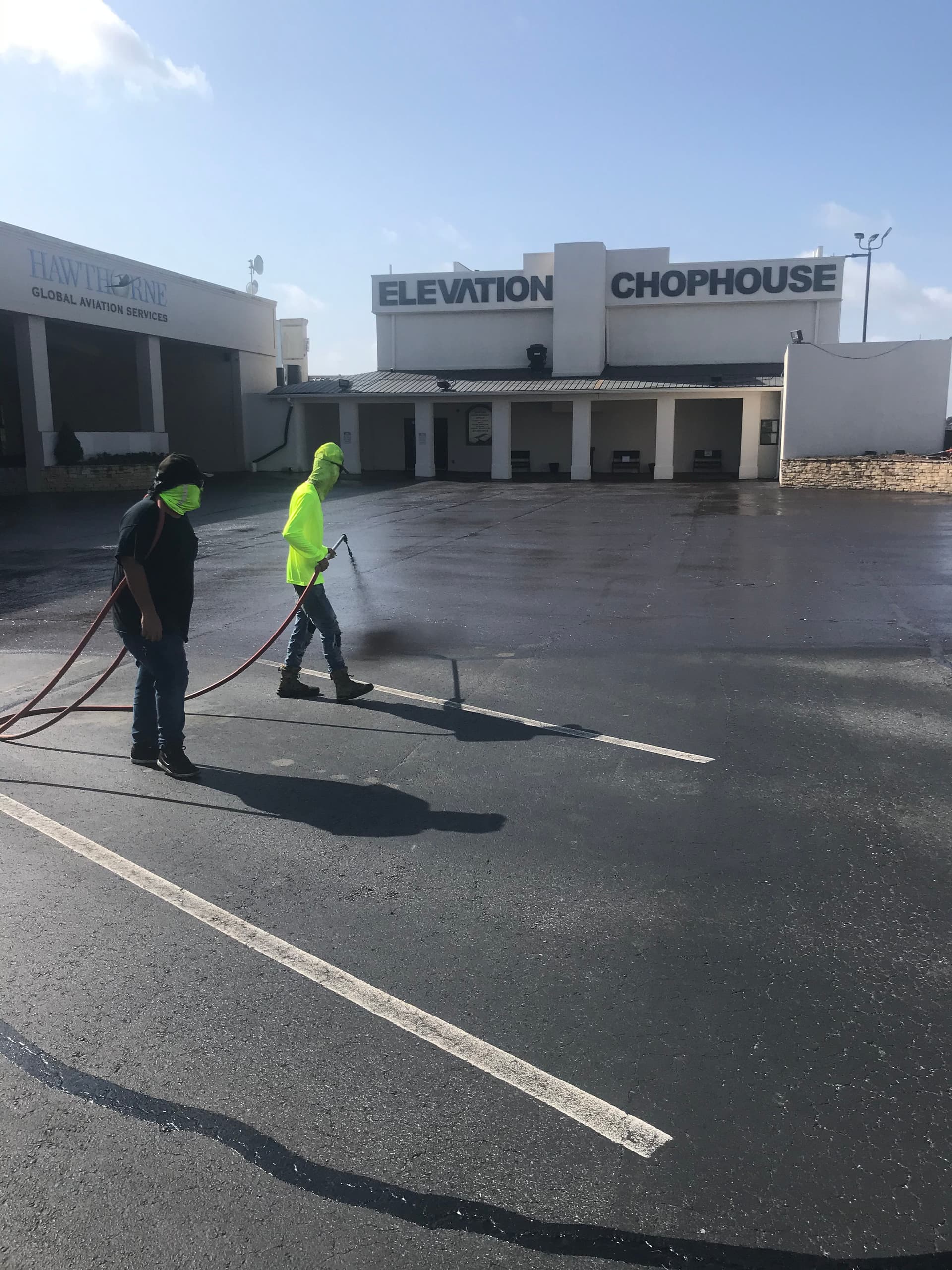 Full Parking Lot Sealcoating and Striping at Cobb Airport image
