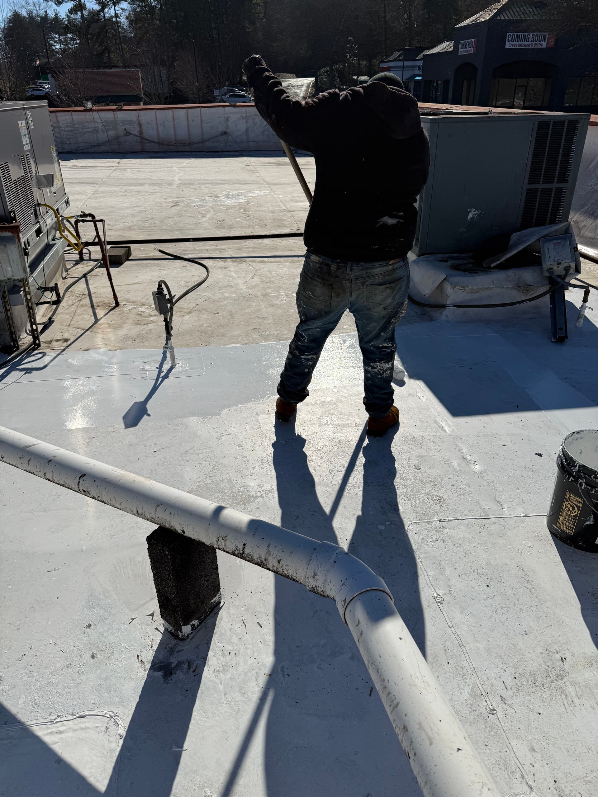Gallery photos for Grease Damaged TPO Roof Fixed at a Sandy Springs Restaurant: Image #3
