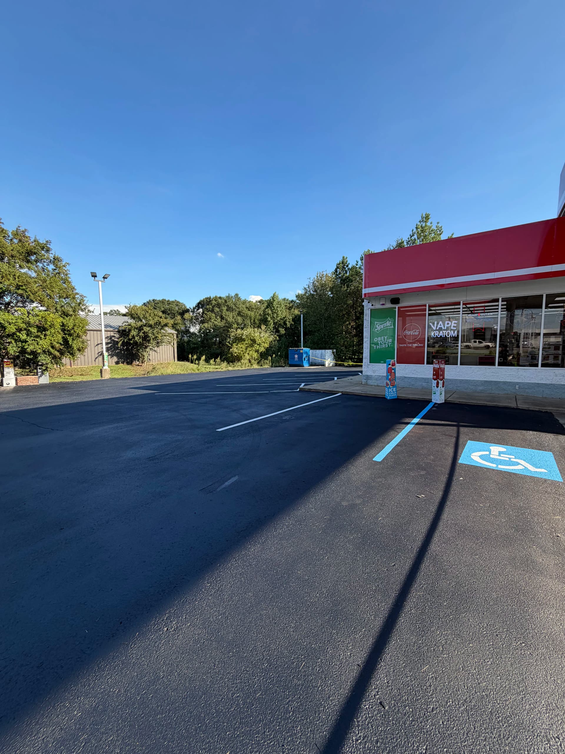 Parking Lot Sealcoating and Restriping at a South Carolina Convenience Store image